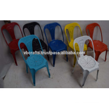 vintage industrial restaurant colorful antique finish chair